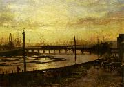 Frederick Mccubbin Falls Bridge, Melbourne oil painting on canvas